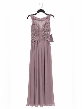 Soieblu Vintage Mauve Lace Chiffon Gown – Size Small – NWT Formal Dress